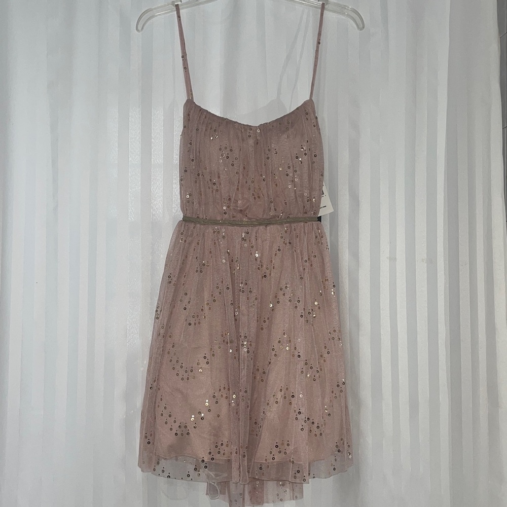 NWT City Studio Blush Sequin Backless Cocktail Mini Dress